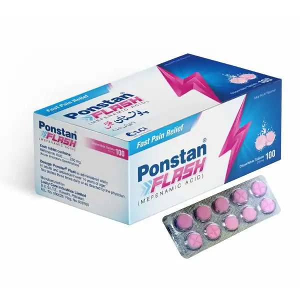 Ponstan Flash Dispersible Mixed Fruit Flavour Tablets 250mg